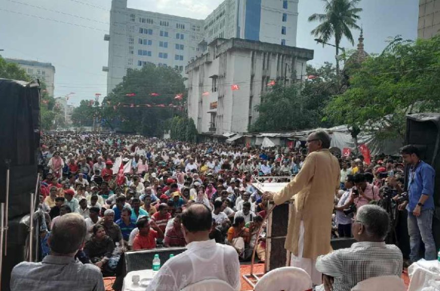 CPM Protests in Front of CBI, ED Offices Demanding Speedy Probe into Corruption Cases in Bengal Subtitle: Party Leaders Accuse BJP and Trinamul of Colluding to Protect Corrupt Politicians