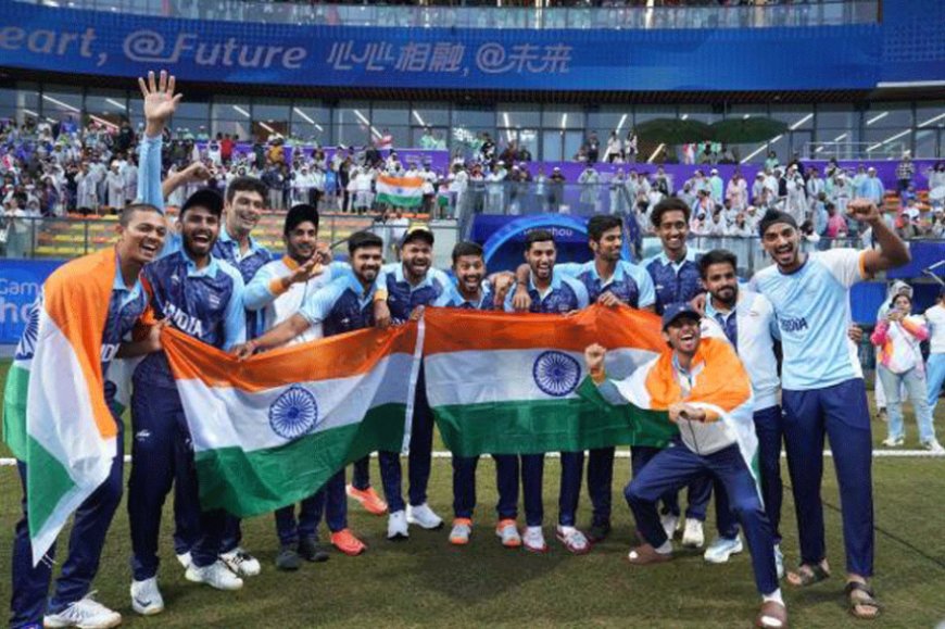 India wins gold medal in Asian Games cricket debut despite rain-marred final