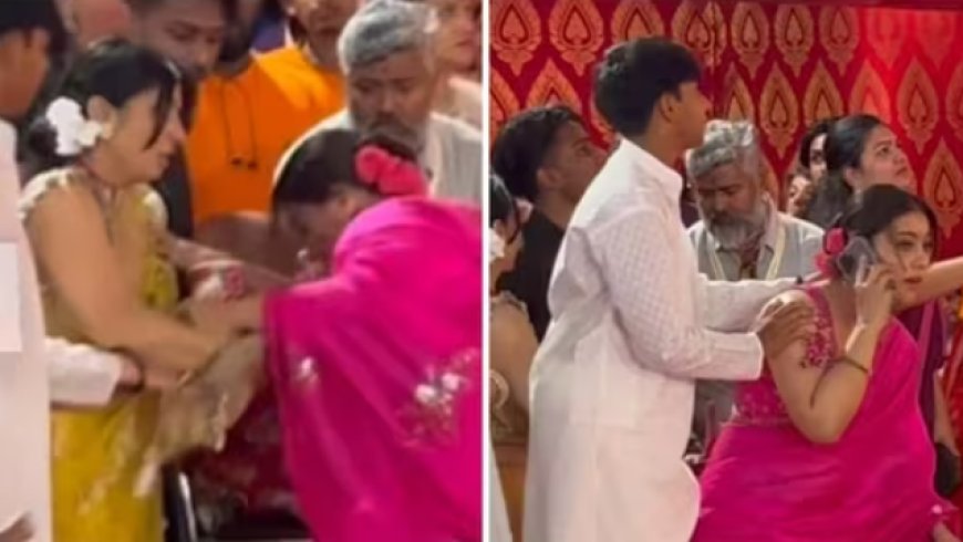 Kajol's Son Saves Her During Durga Puja, Demonstrating the Power of Family Ties