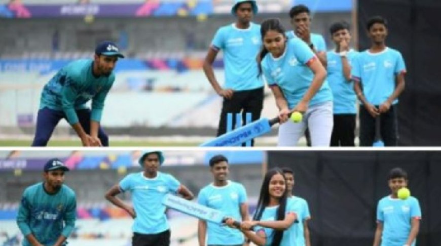 Bangladesh Cricketers Promote Equality and Opportunity for Girls and Boys at Eden Gardens