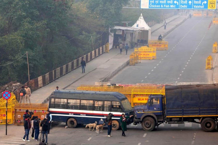 Delhi Borders Fortified Ahead of Farmers' 'Delhi Chalo' March
