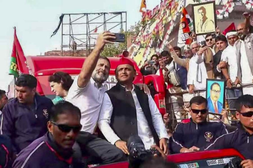 Akhilesh Yadav Boosts Bharat Jodo Nyay Yatra, Forms Alliance with Rahul Gandhi's Congress: A United Front Against BJP