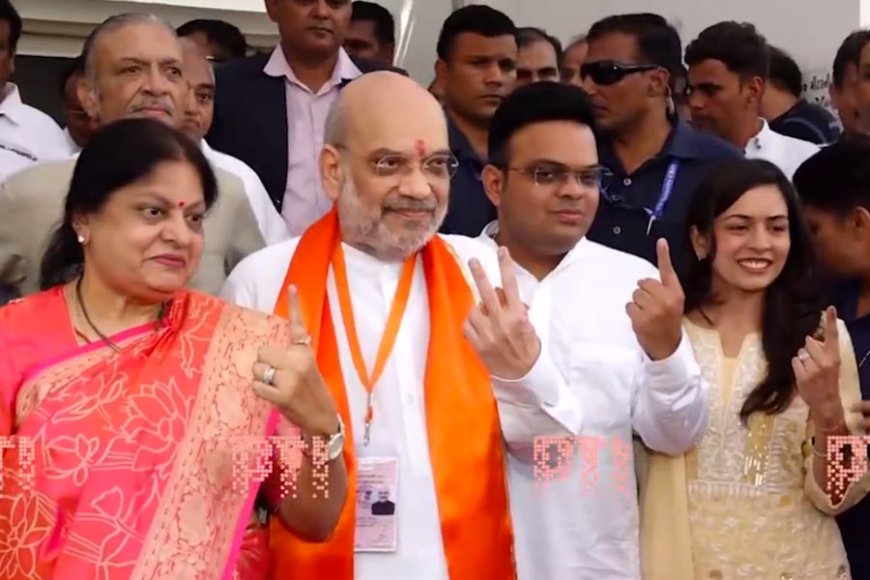 Union Home Minister Amit Shah Casts Vote, Appeals for Stable Government