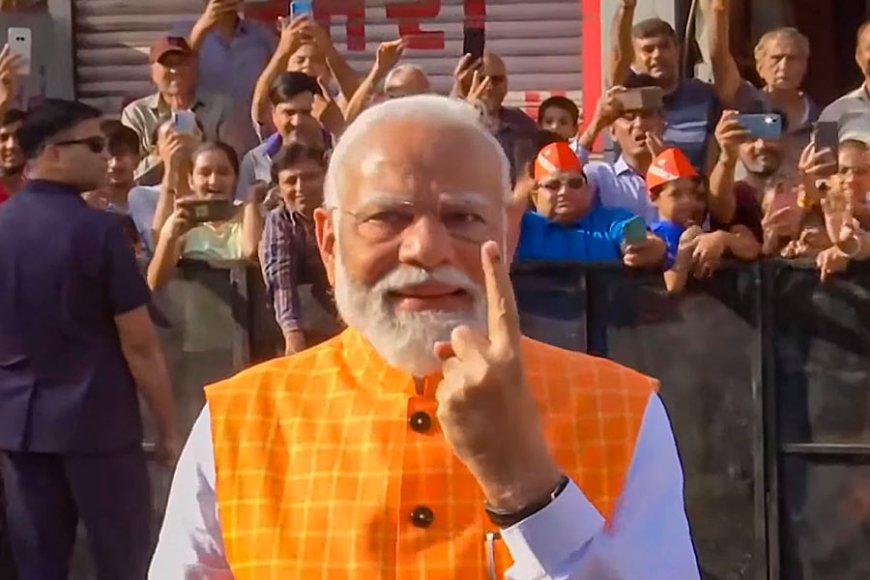 PM Modi Casts Vote, Lauds Election Commission for Peaceful Polling